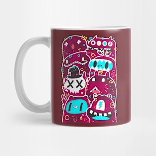 Maroon Doodle FIESTA Mug